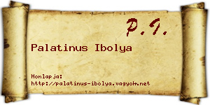 Palatinus Ibolya névjegykártya