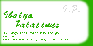 ibolya palatinus business card
